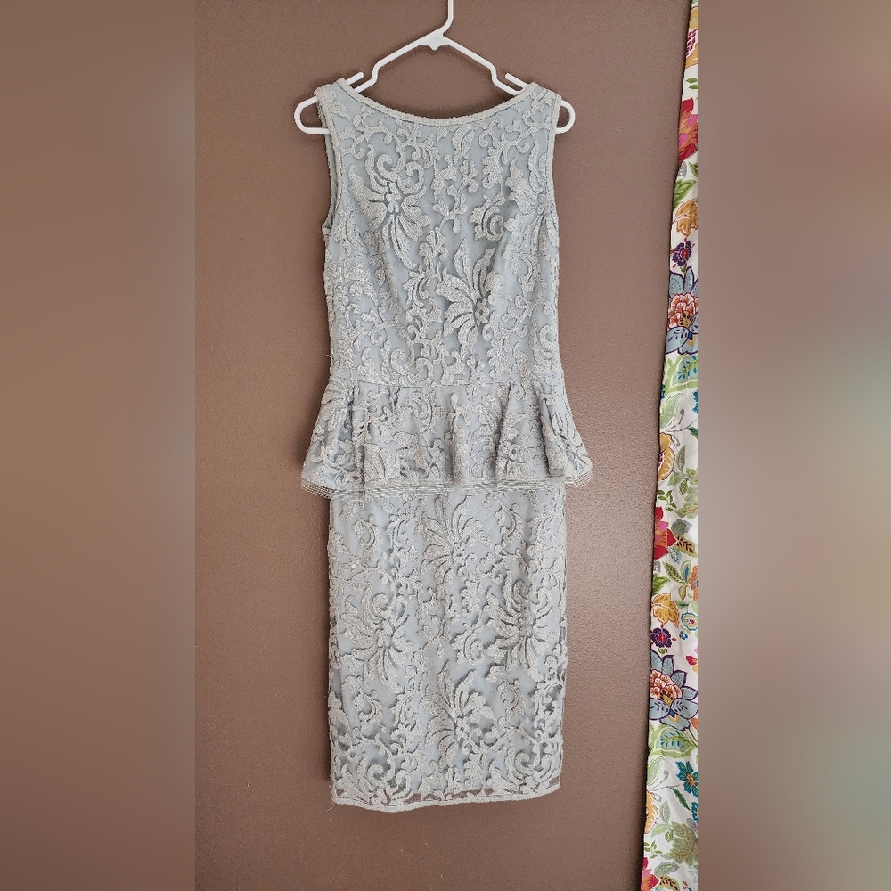 Tadashi Shoji, sleeveless lace semi formal, Size 8,